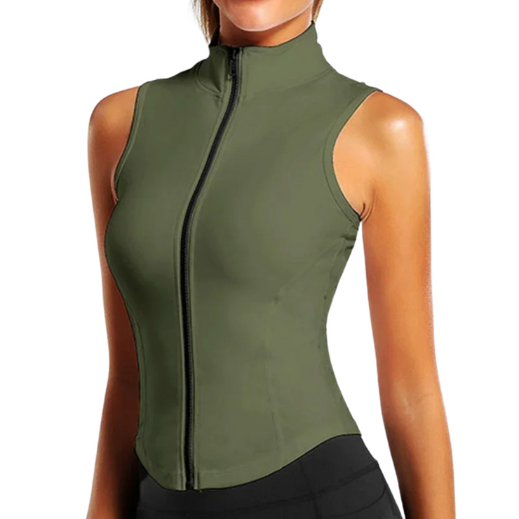 Athletic Zip Up Workout Vest