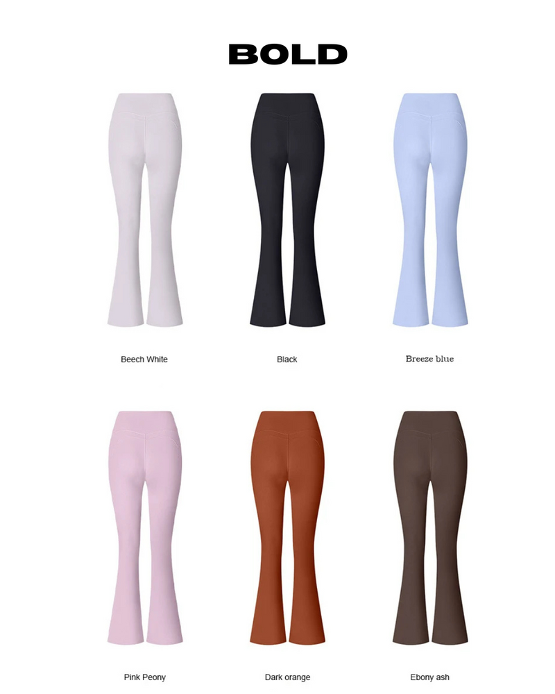 Women High Waist Flared Leggings