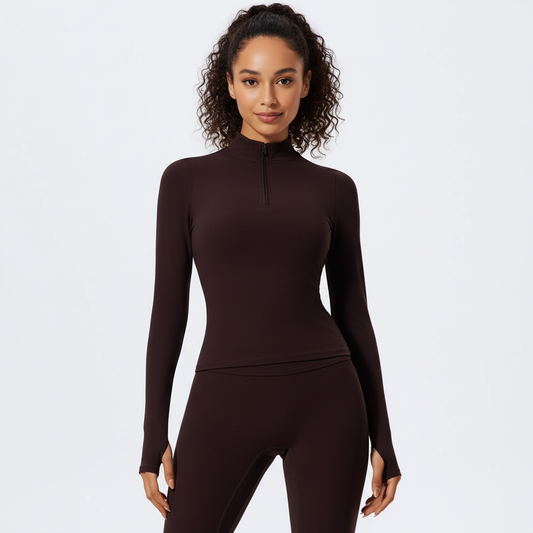Essentials Zip Top – Cocoa Brown